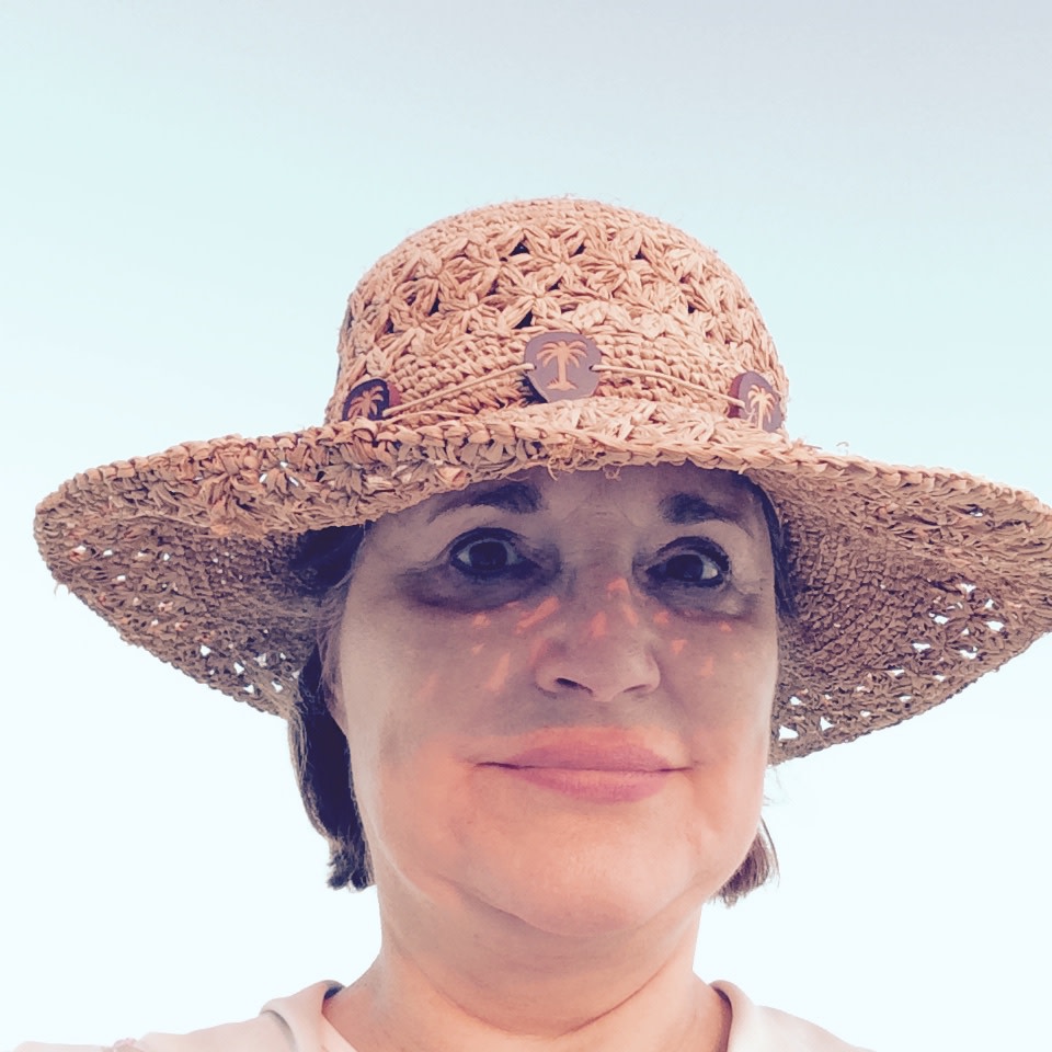 Big hat and sunscreen