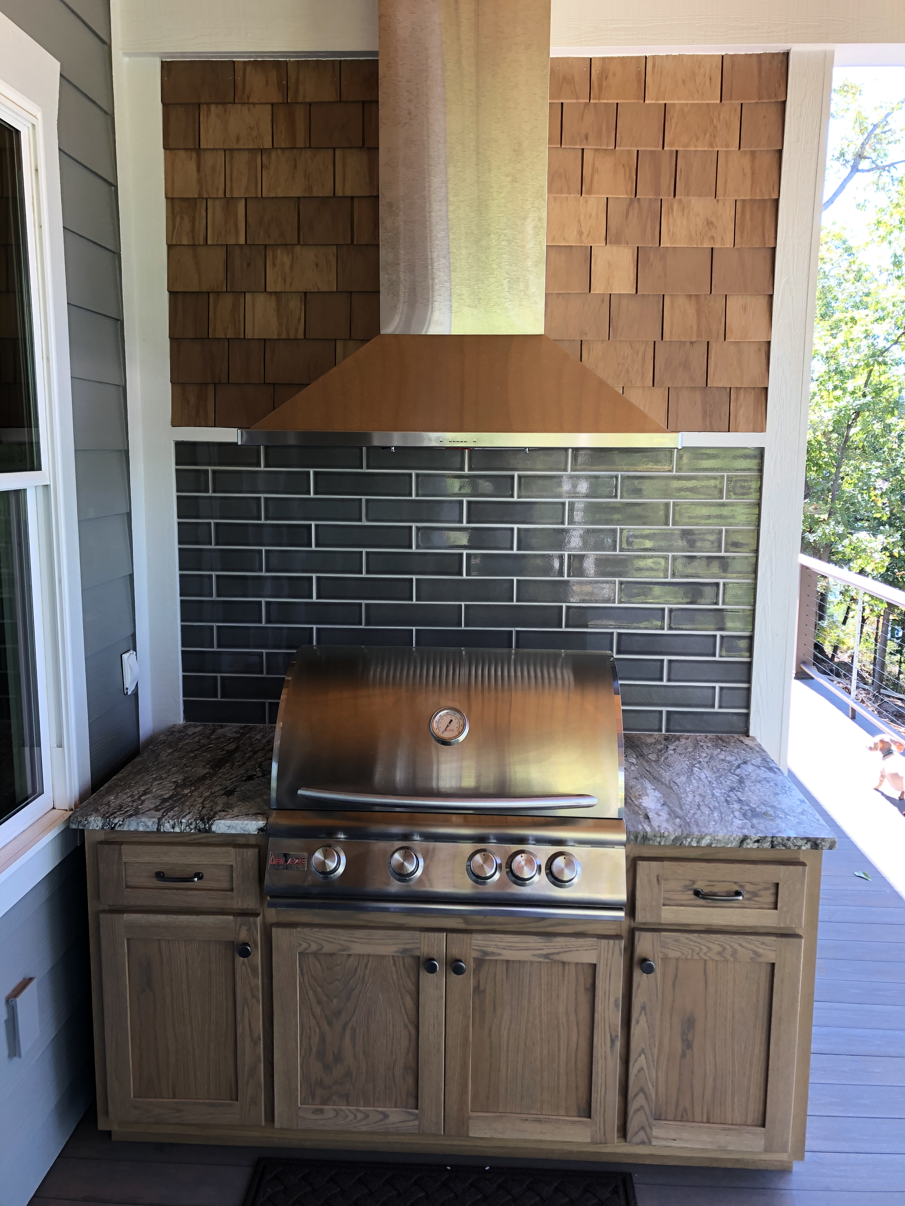 Simple set up outside our kitchen...