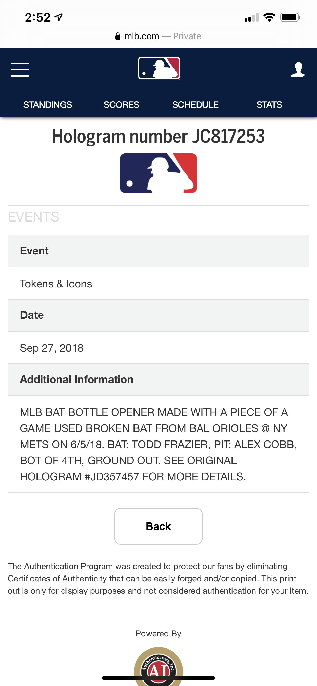 MLB Game Used Baseball Bat Bottle Openers Goods