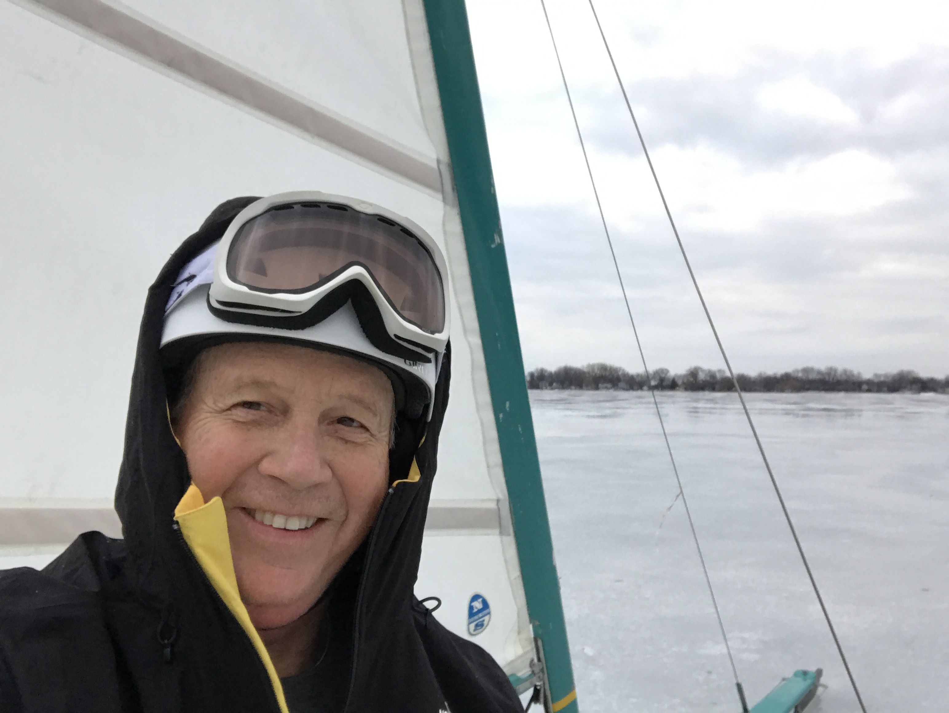 Ice boating on lake Winnebago
