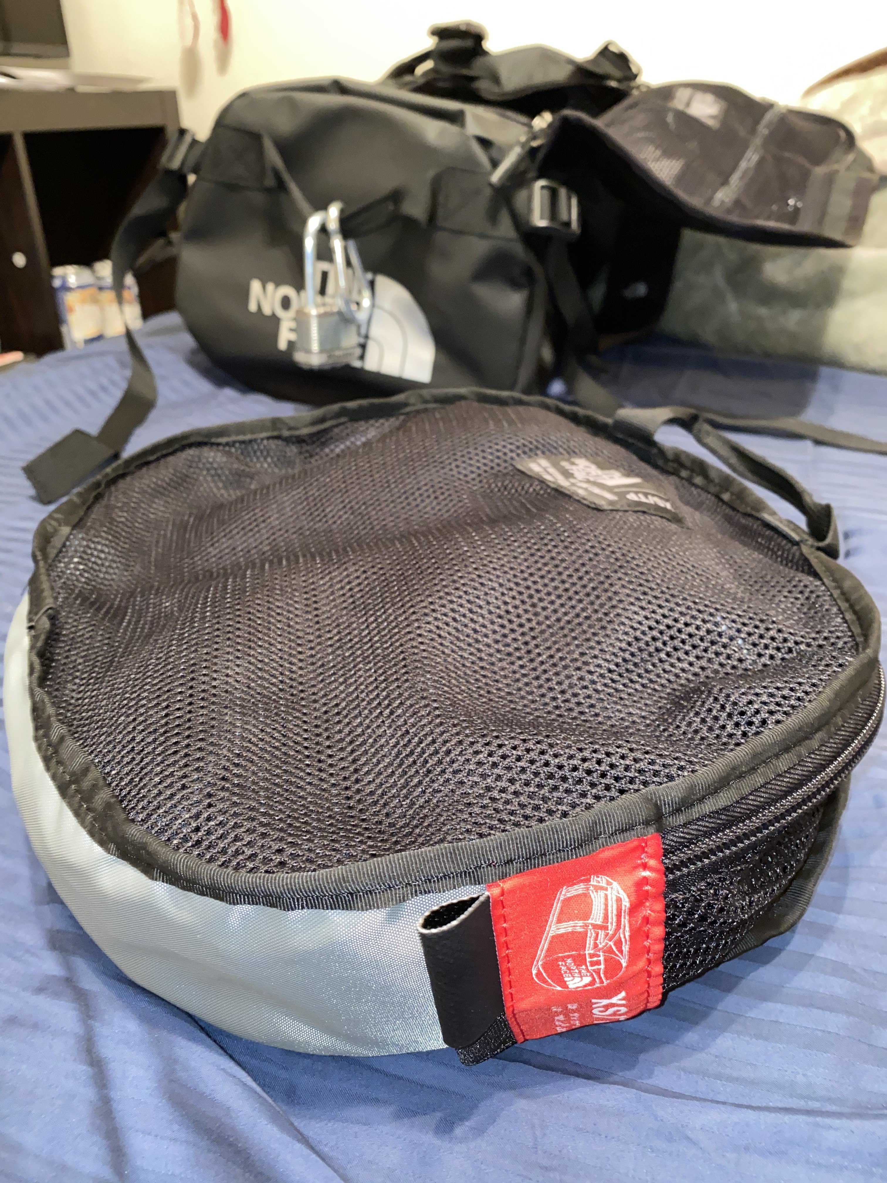 Mesh bag that the duffel bag comes in.