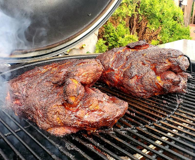 Pulled pork on the Summit Charcoal Grilling Centre 24"