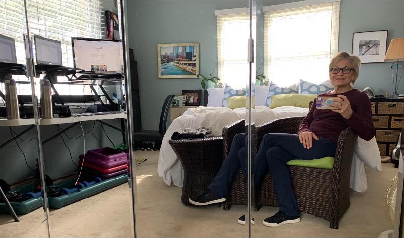 Not only is it National Wear Your Pajamas to Work Day (AKA Skechers GoWalk Pants), I have my bed in my office! Now that's livin'!