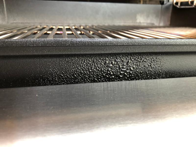 Front of grill bubbling after burn off...