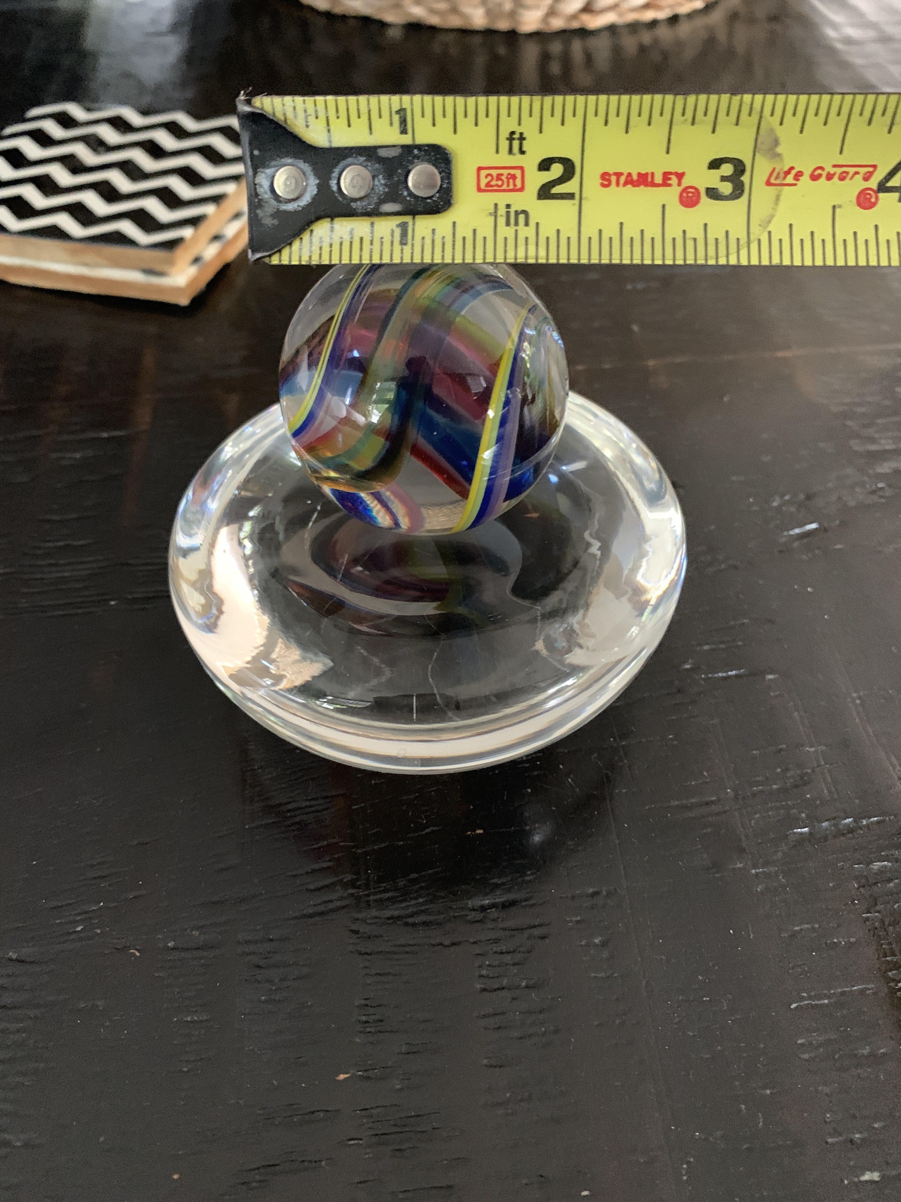 Glass Rainbow Marble Spinner Rainbow Art, Creative Decor Goods