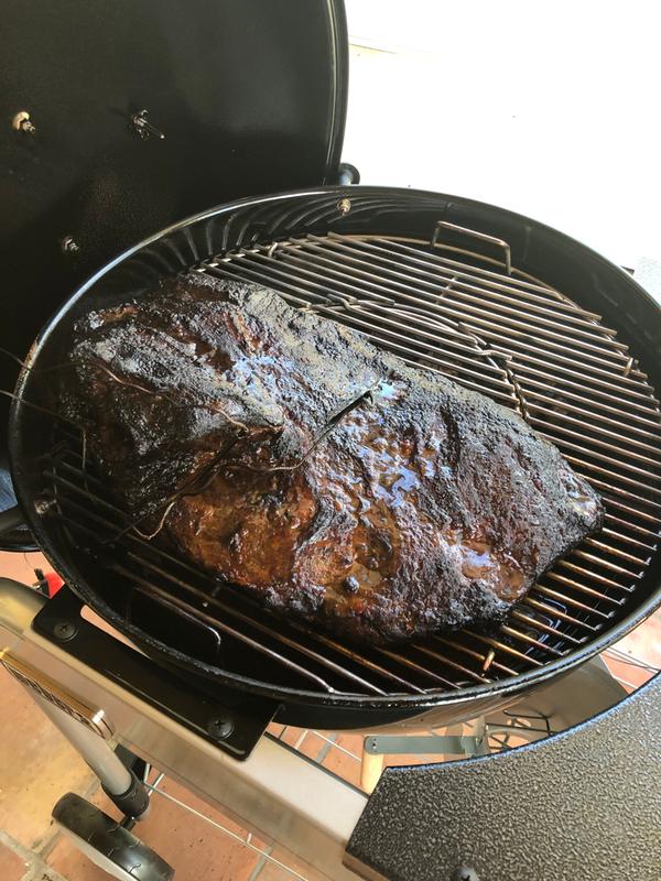 17.5lb (pre trimming) brisket on 22" performer premium with slow n sear