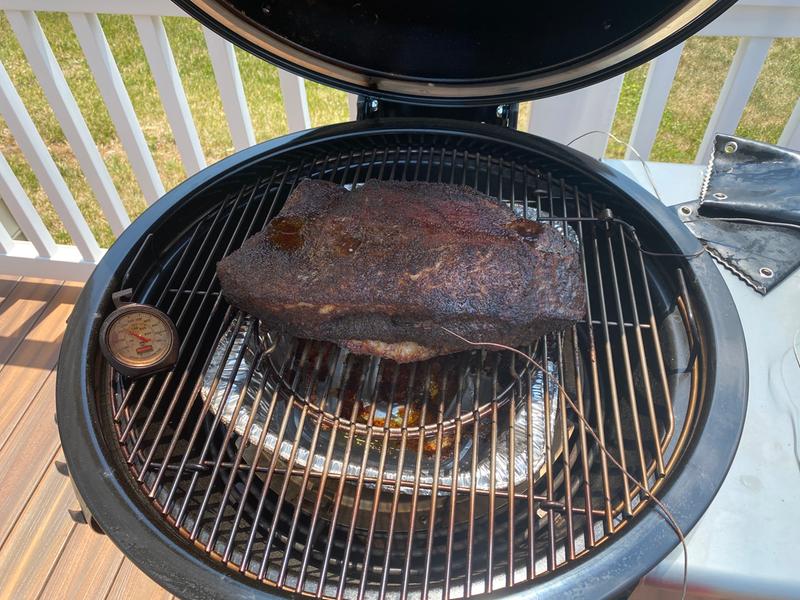 Brisket before the butcher paper wrap