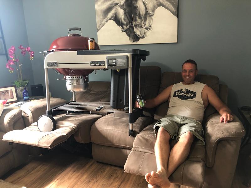 Web and I relaxing after his easy assembly