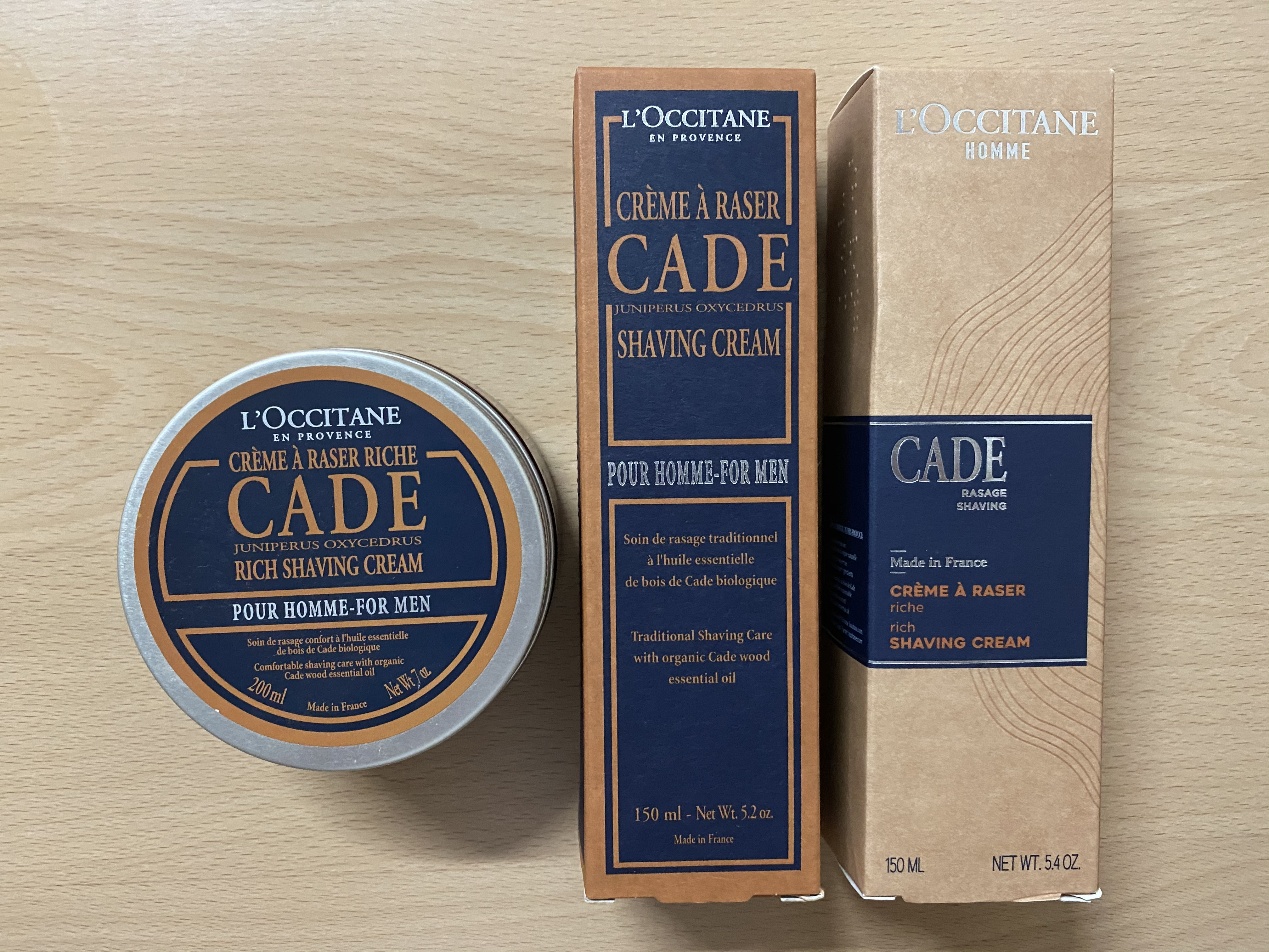 Only the left one is the "Cade Rich Shaving Cream".