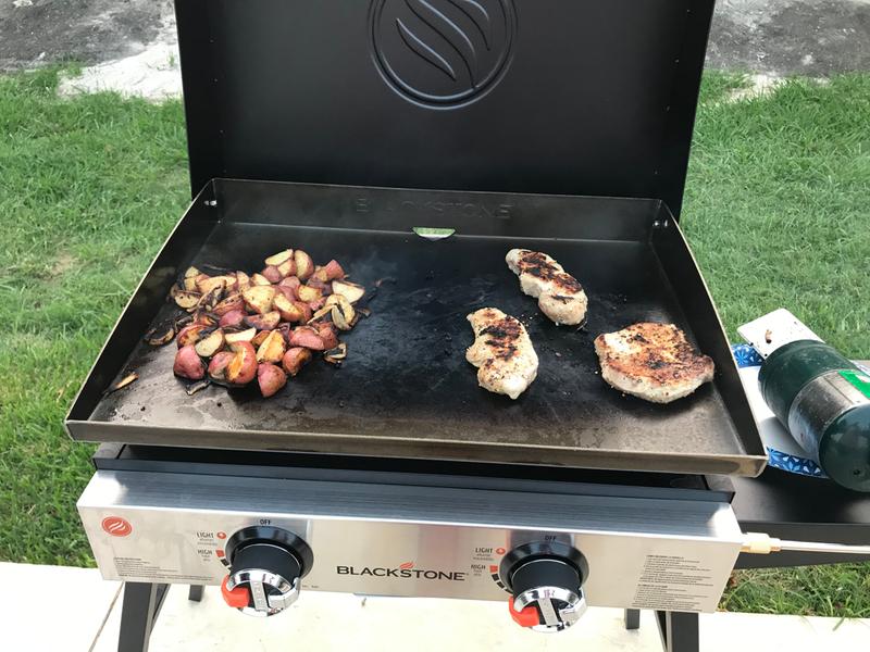 Red potatoes and pork chops