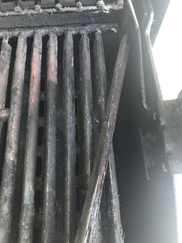 Broken cast iron grids