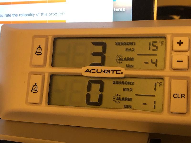 Digital thermometer sensor 1 and sensor 2