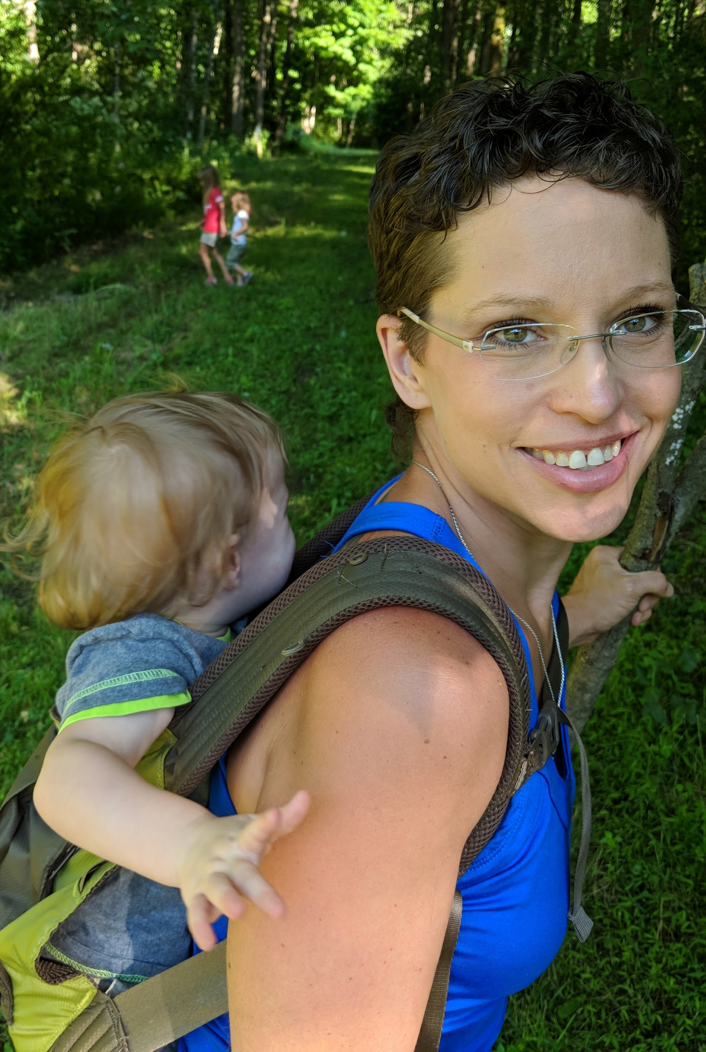 It even stays on while hiking in the south with a toddler on your back!!!