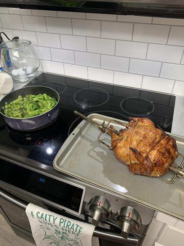 Chicken with the rotisserie attachment .. perfection!