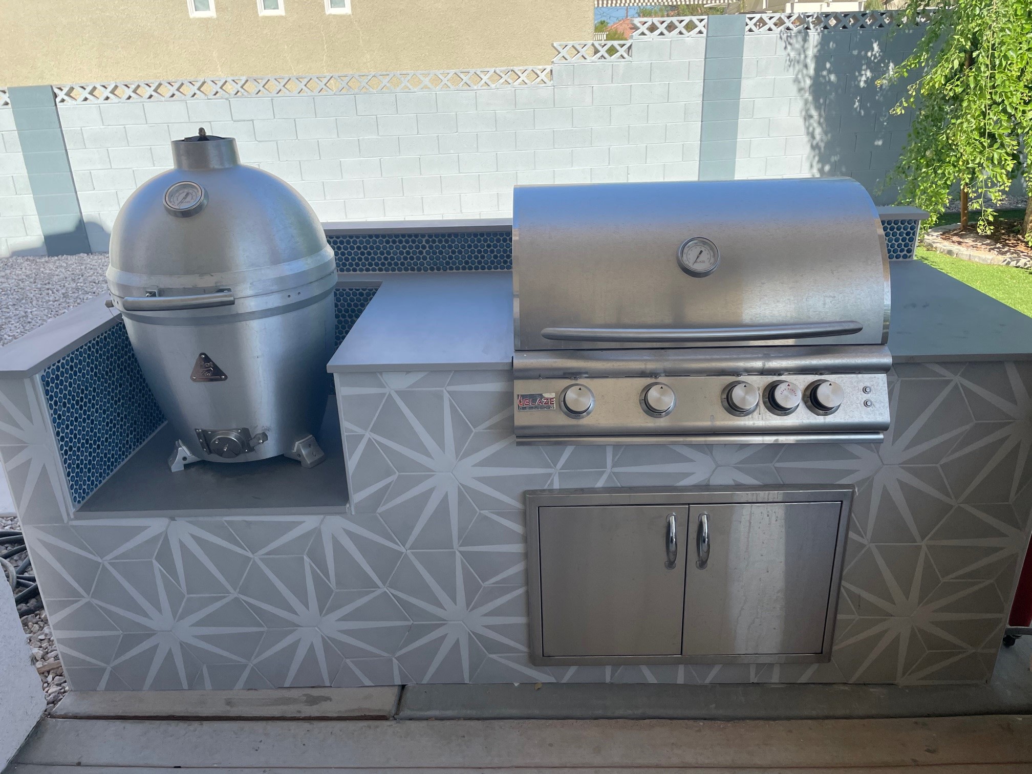 Blaze Kamado and 32" Grill