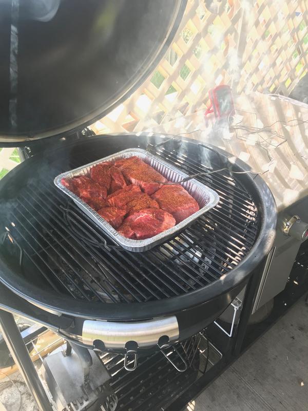 Smoked beef chuck for shredded beef.