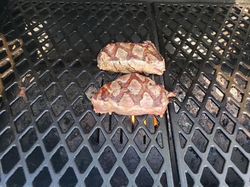 Beautifully seared steaks