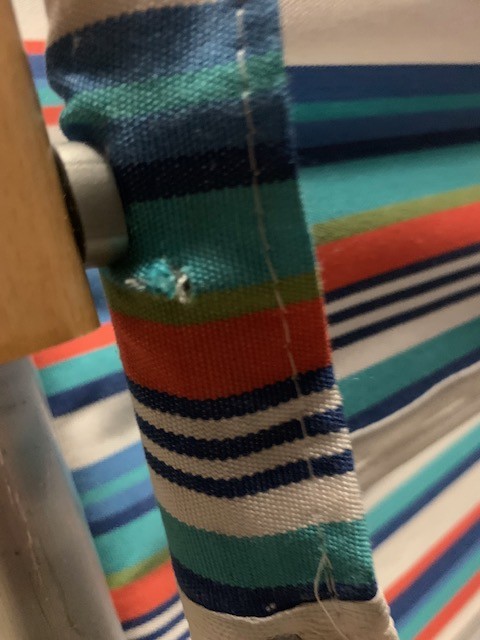 Torn fabric due to faulty manufacturing