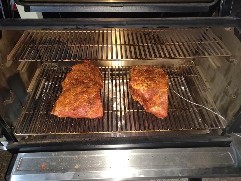 Two 9.5lb pork shoulders