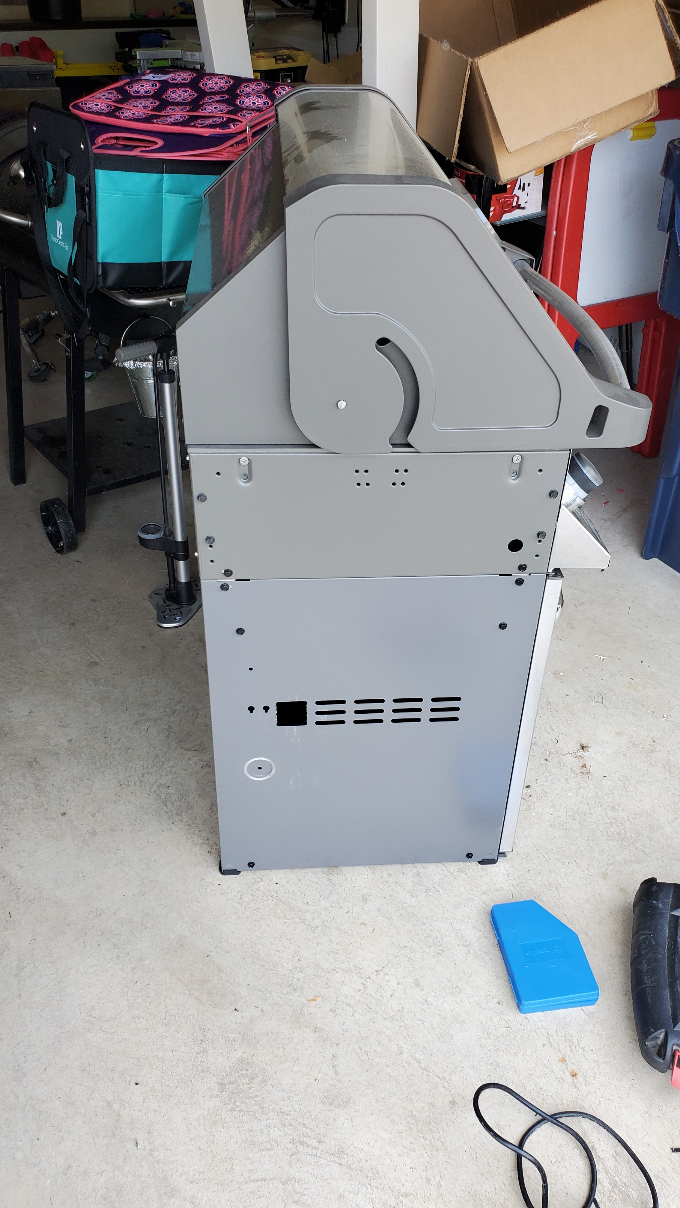 mismatched grey paint