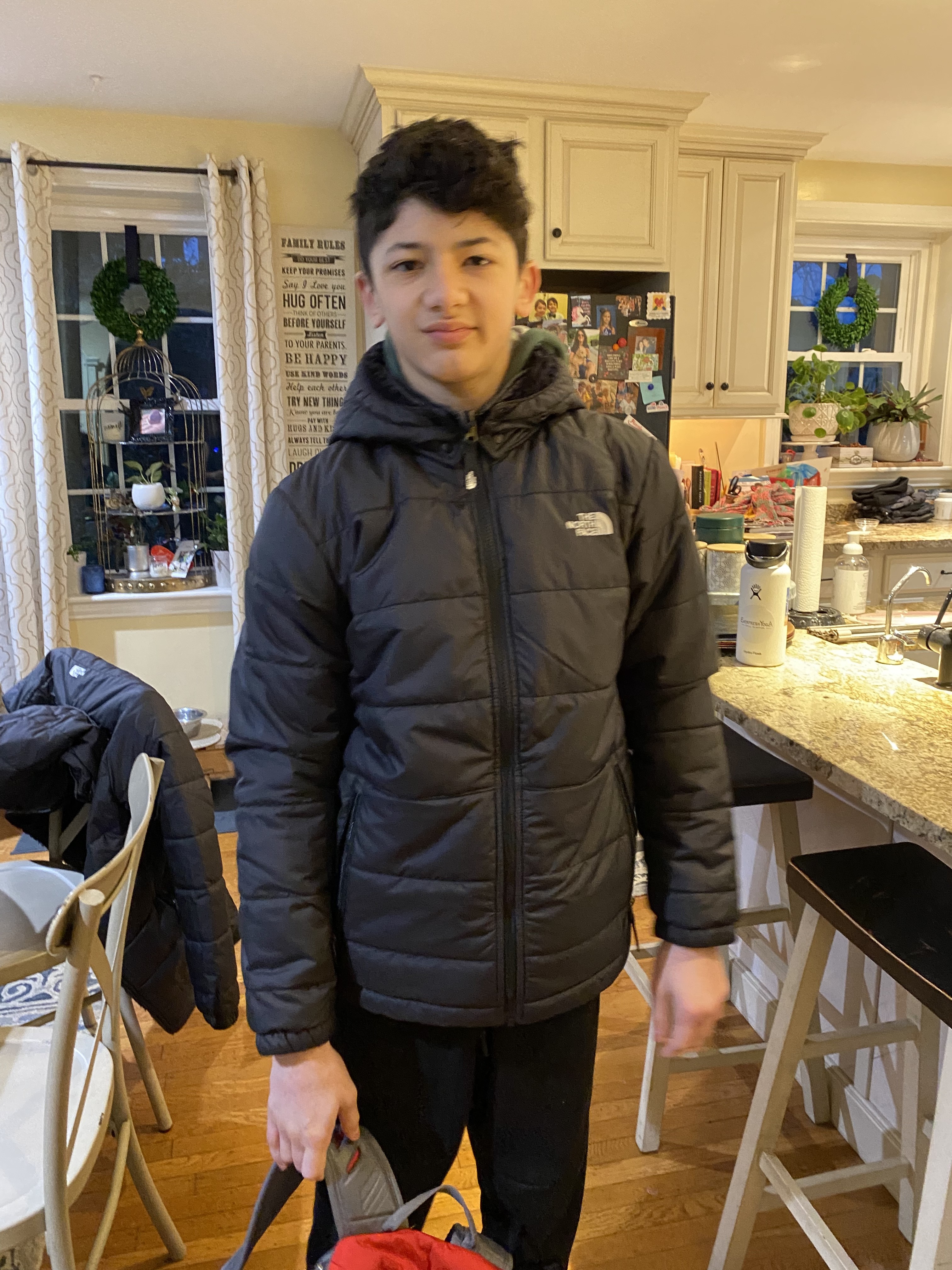 Sporting the new coat!