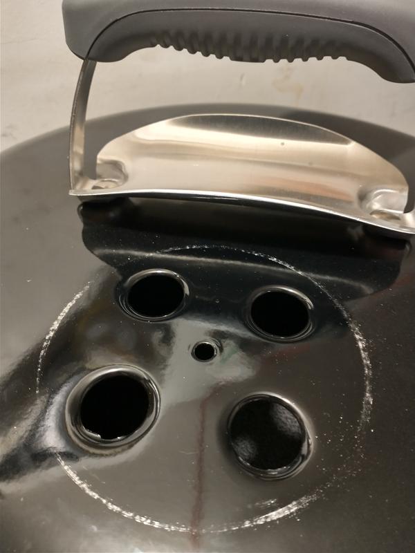 Cuts from damper to metal causing a rust potential.