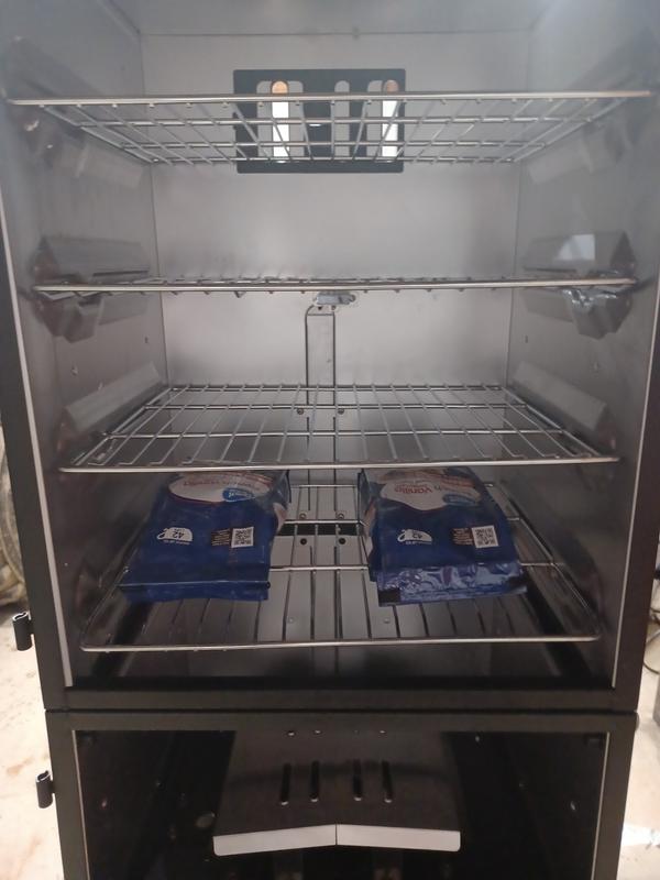 2 small bags of coffee nearly fill the rack