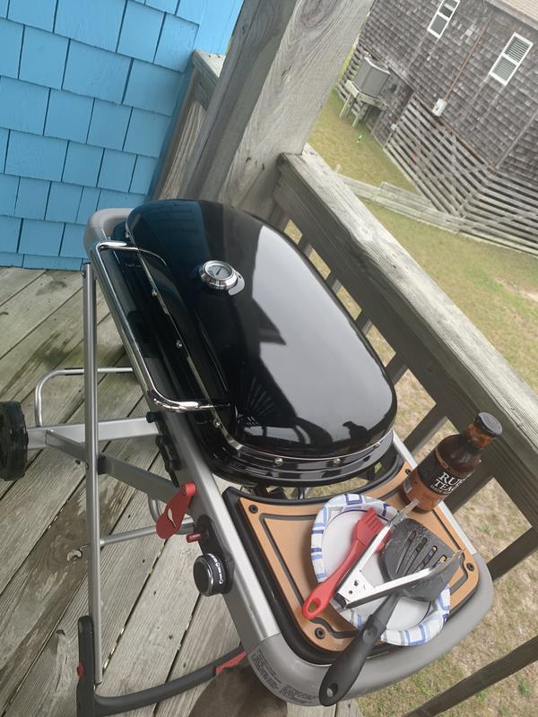 On the deck of our rental house at the beach