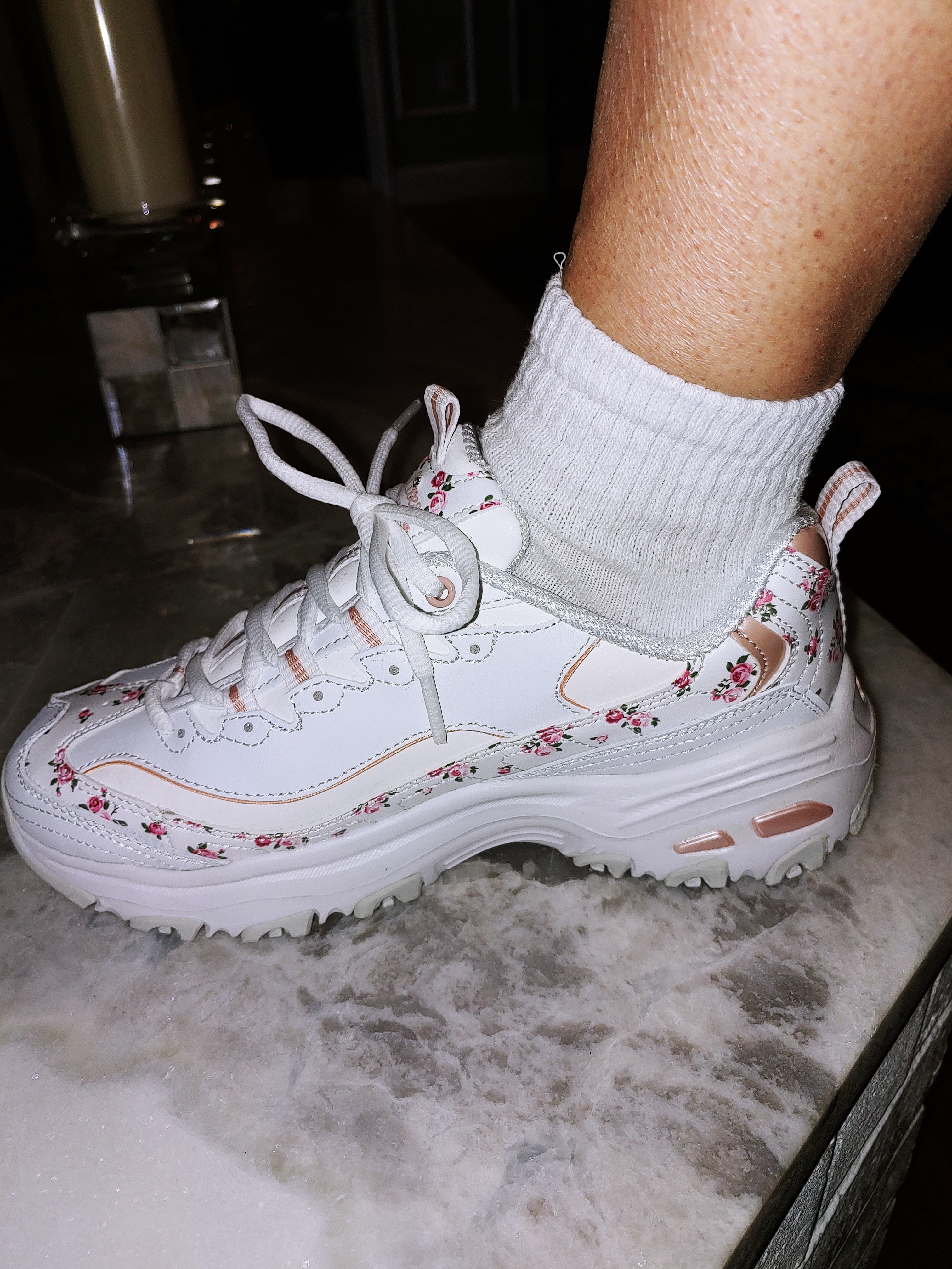 Skechers Women's D'Lites - Blooming Path Walking Sneakers from