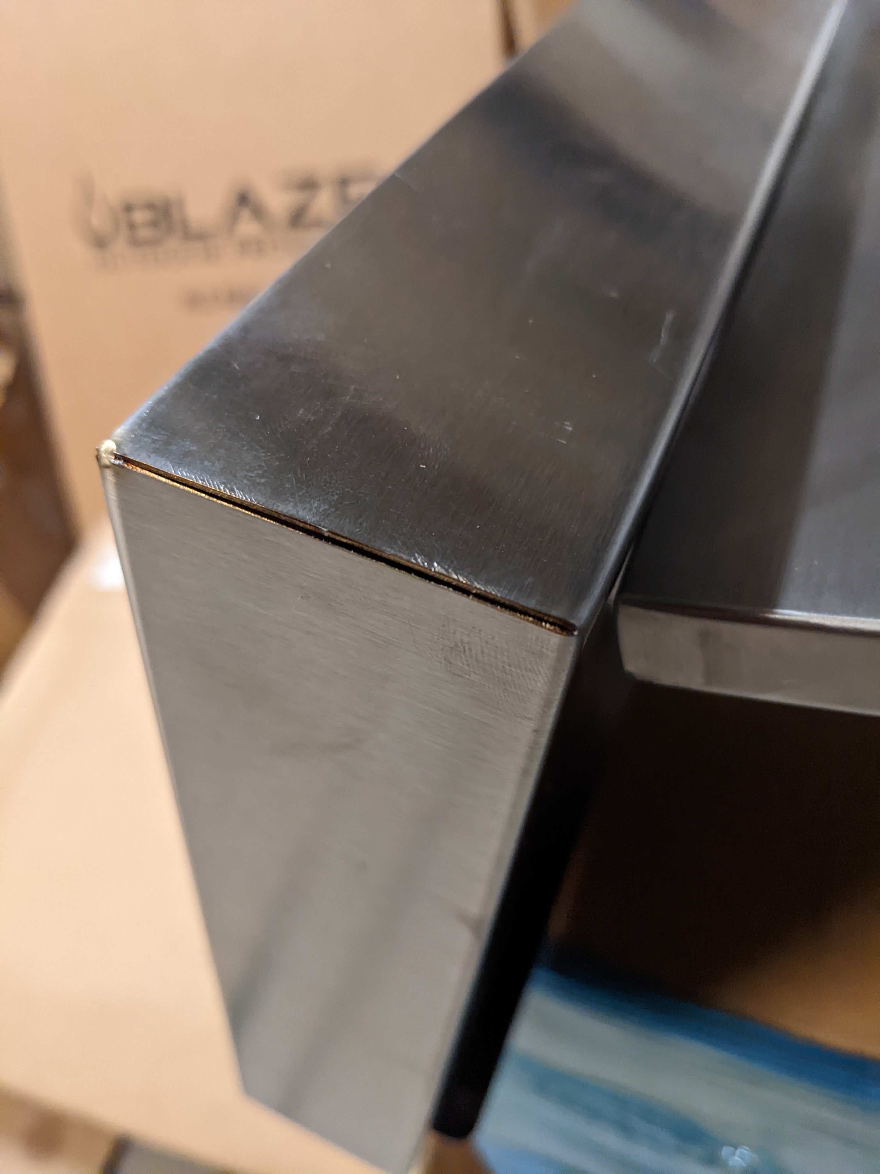 Visible front edge not seam welded