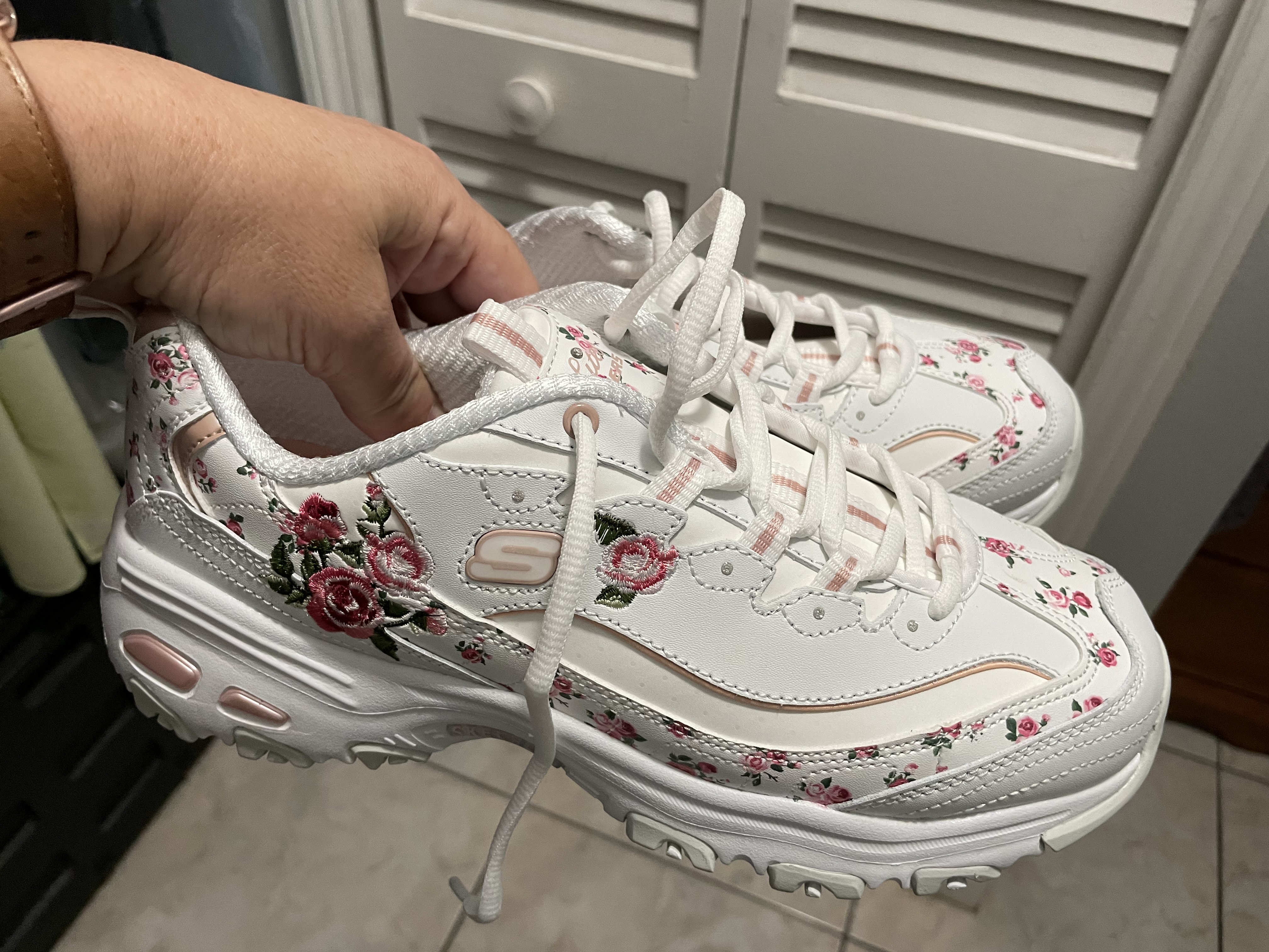 Skechers Women's D'Lites - Blooming Path Walking Sneakers from