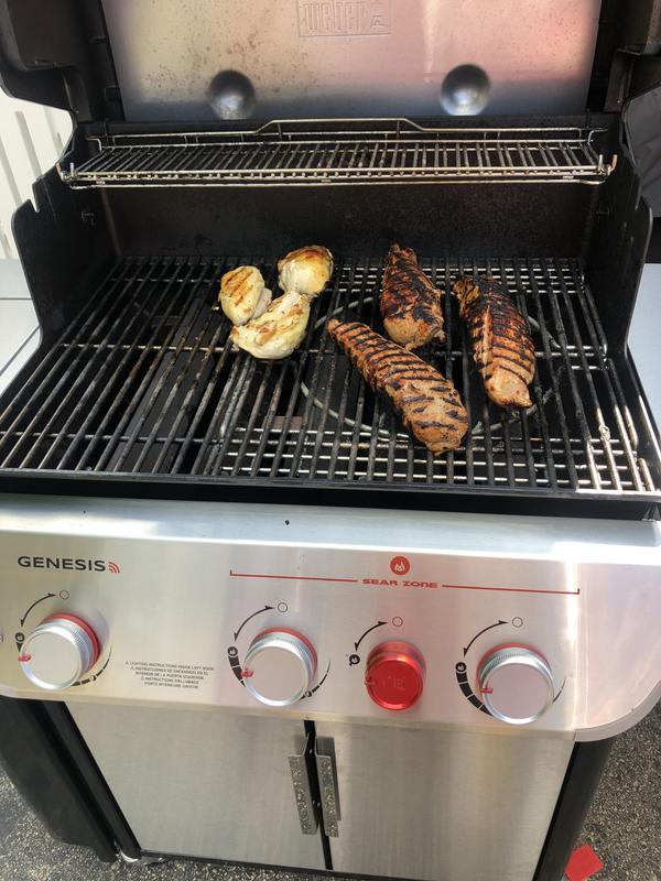 New grill then old grill and final pic is tonights dinner