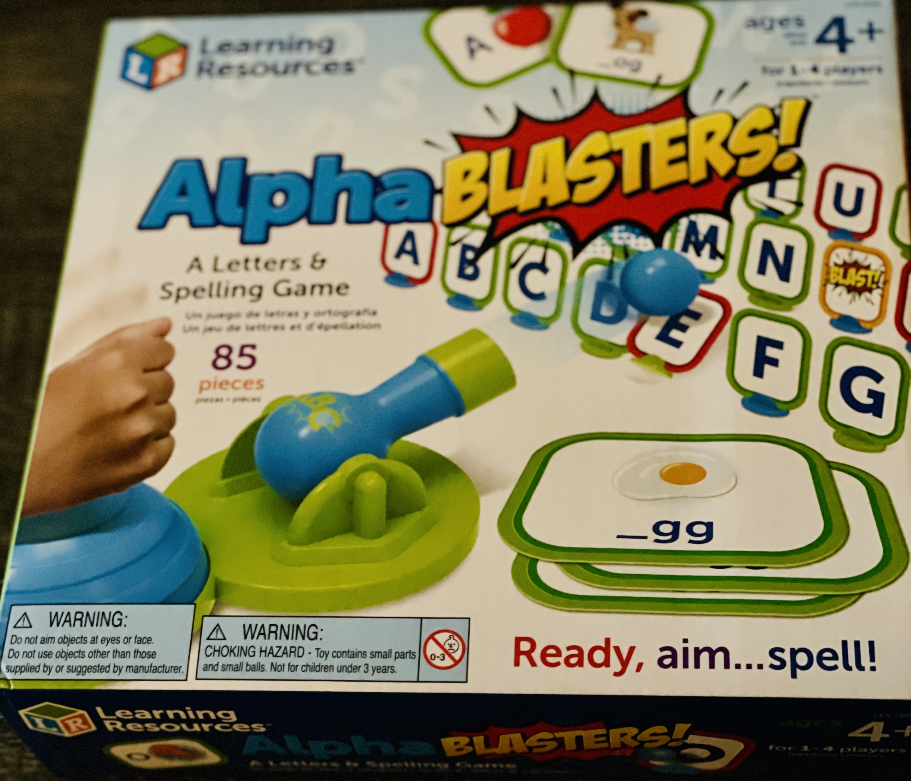 The box for the Alpha blaster game