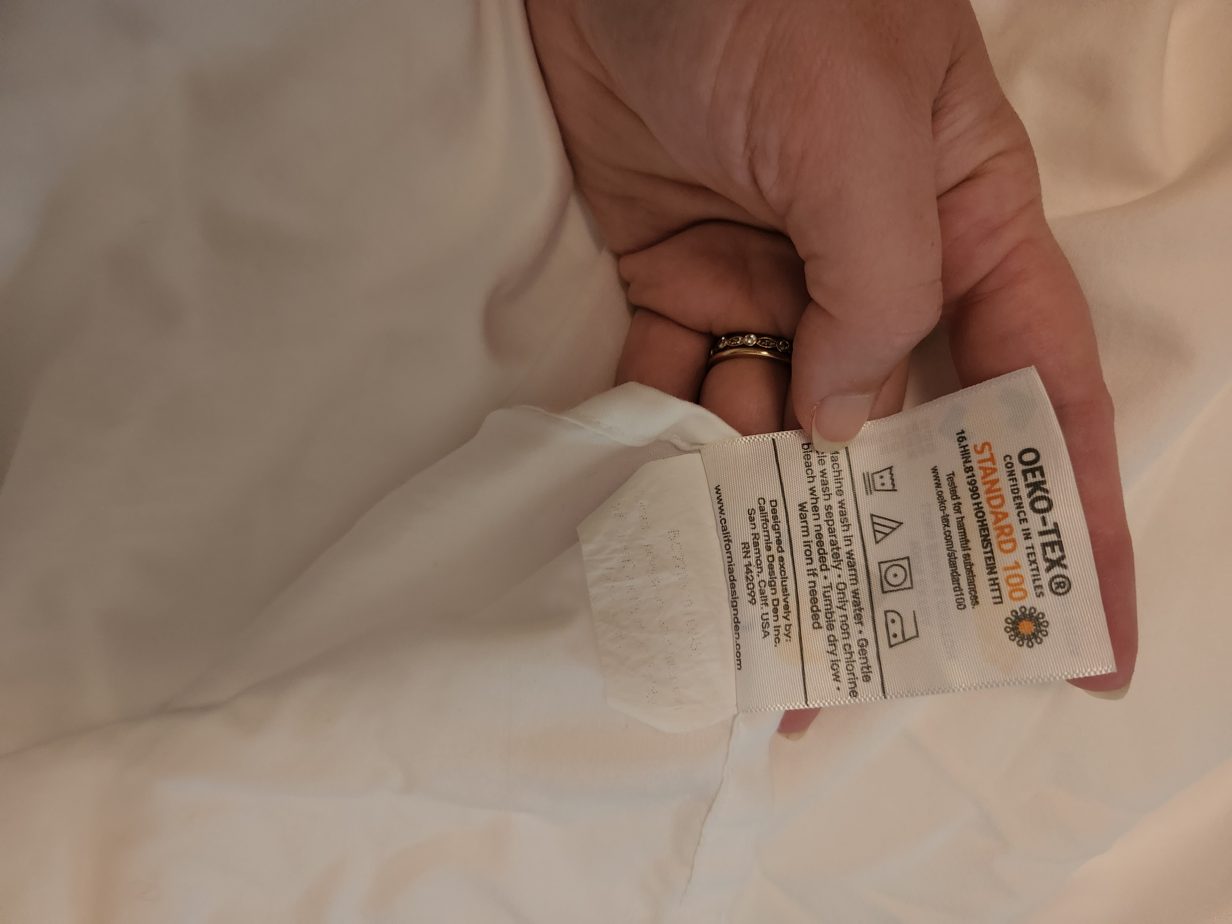 you can see the lot # has washed off the smaller tag