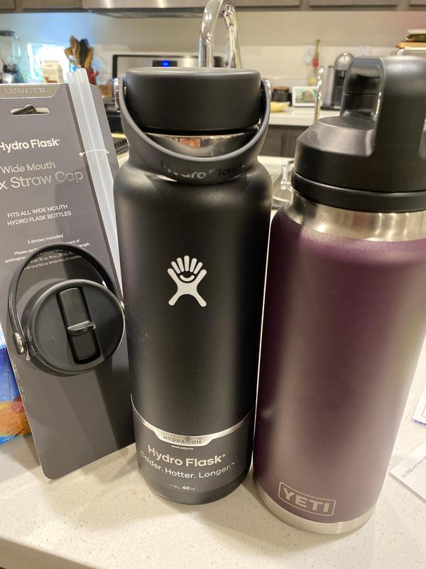 Yeti on right does not offer straw water spout.