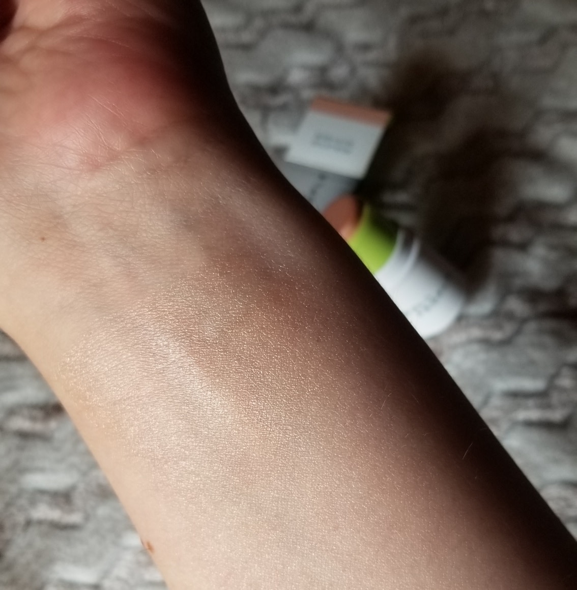 After it's blended just with a finger