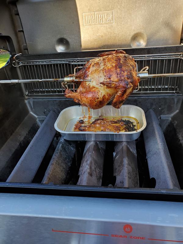 Chicken on rotisserie
