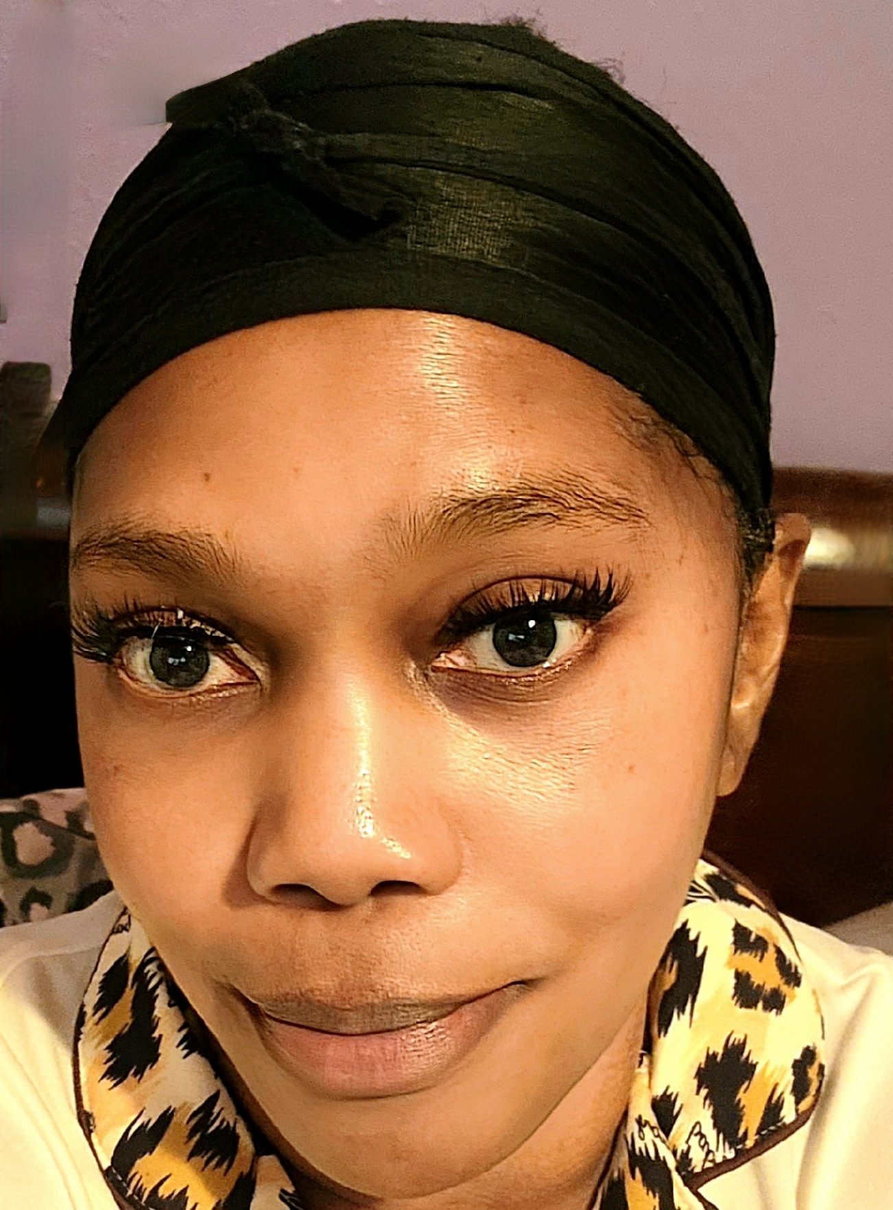 No make-up! Took pic after morning routine.