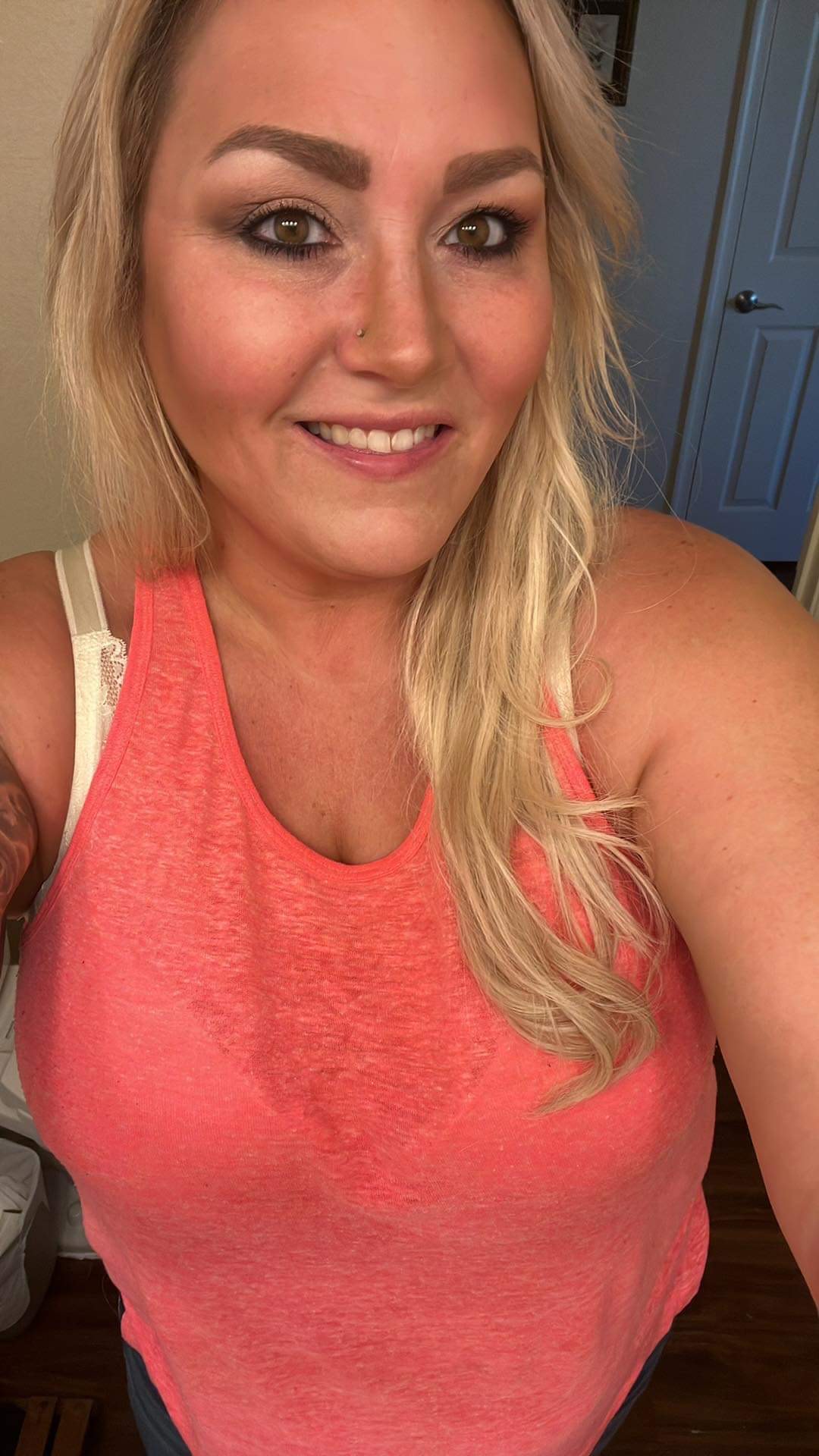 Before sweating on a 1 hour walk in town.