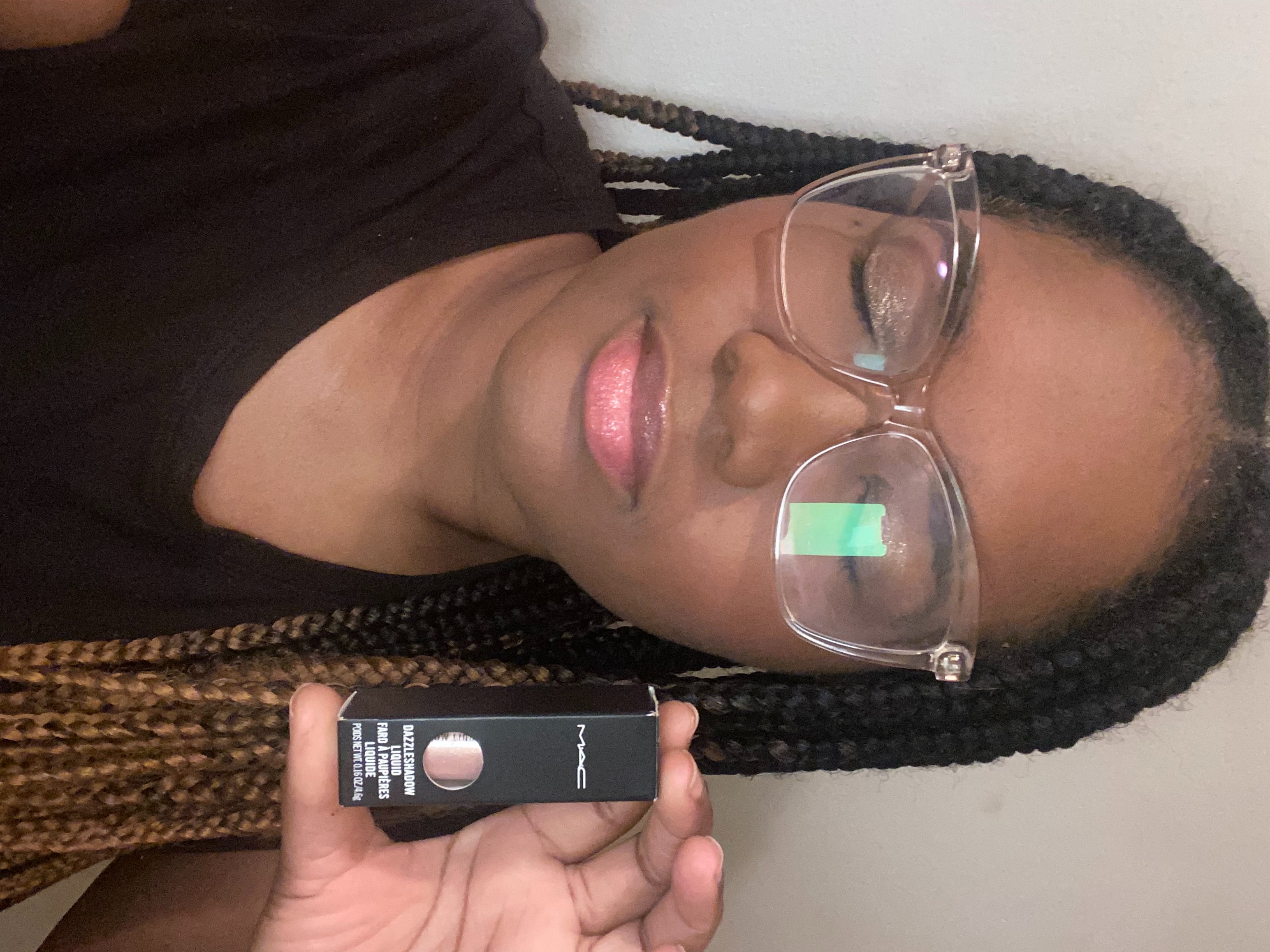 Sorry for the glare. I love the subtle sheen this shadow gives me.