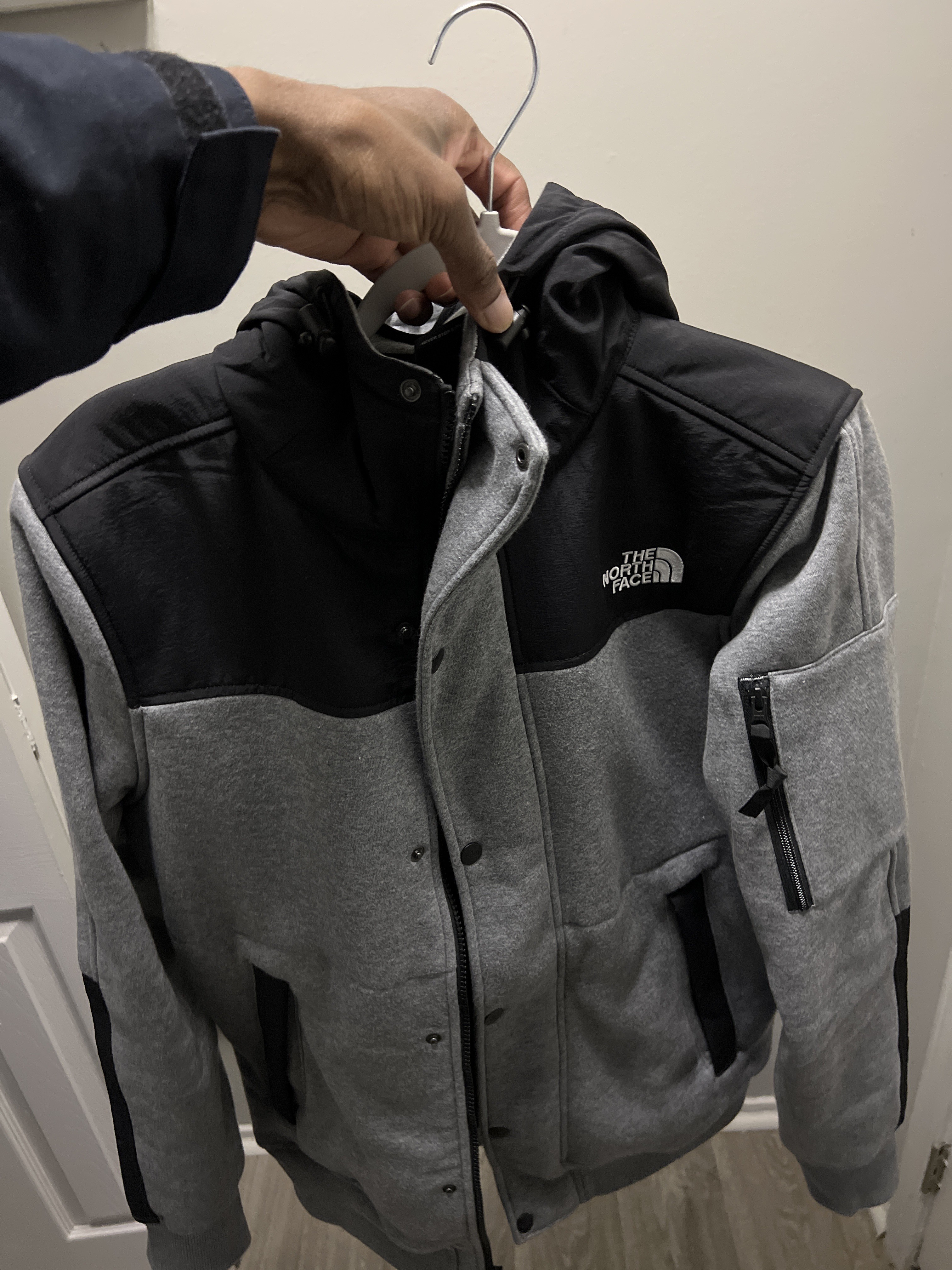 The North Face Men's Highrail Zip-and-Snap Front Fleece Hooded