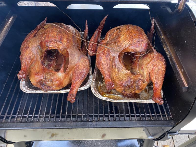 Two 15 lb turkeys. A little snug.