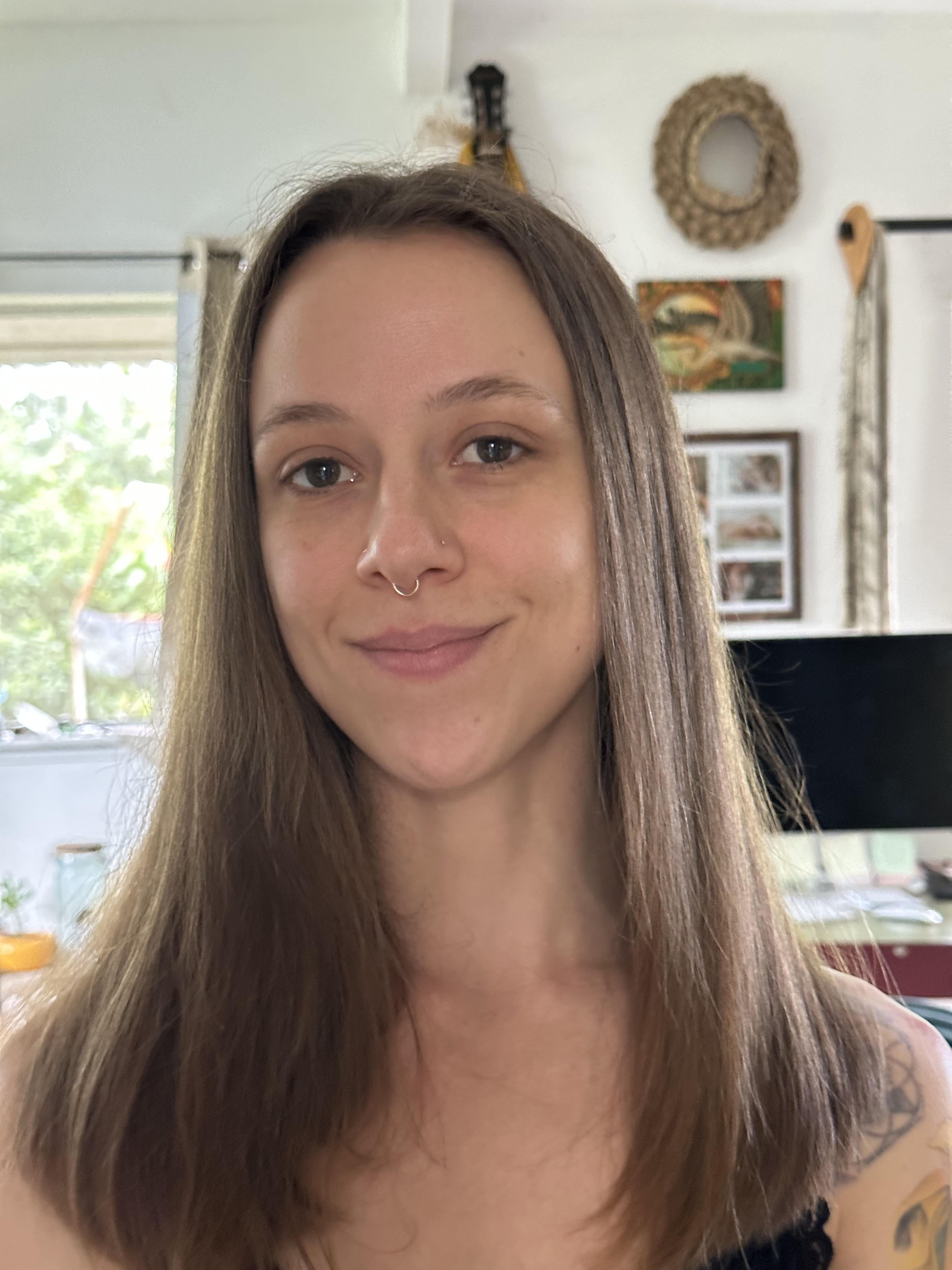 Blow dried straight vs flat iron