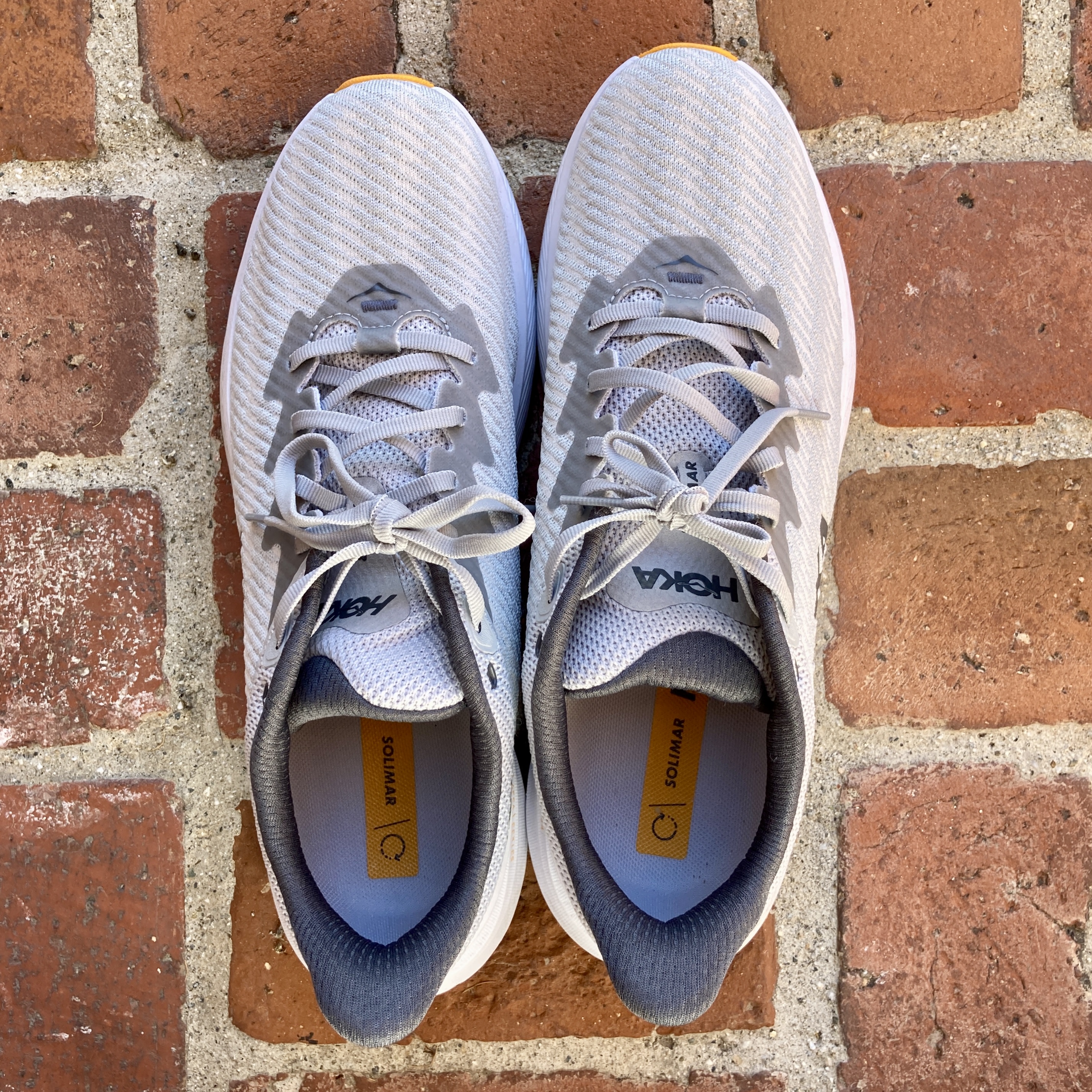 One pair of my new Solimars. My 2nd pair is black with white/black soles.