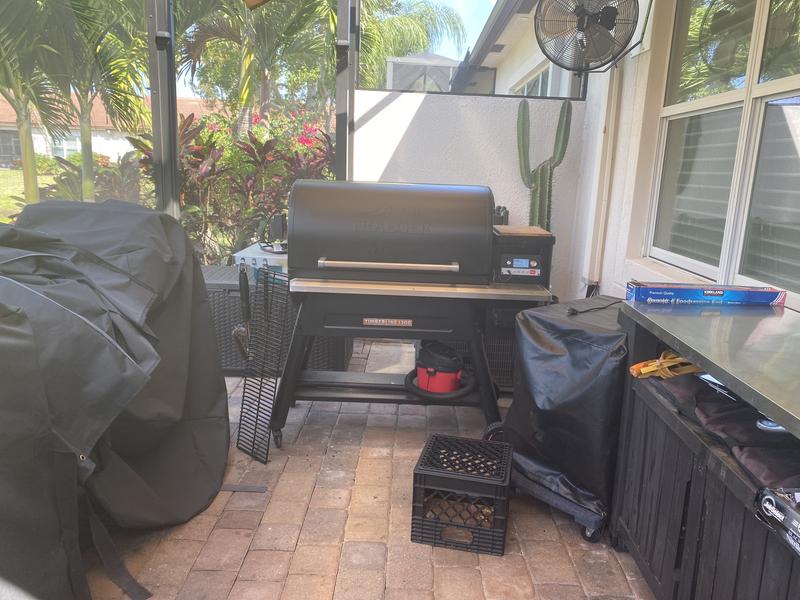 Center of my outdoor kitchen. Traeger 1300