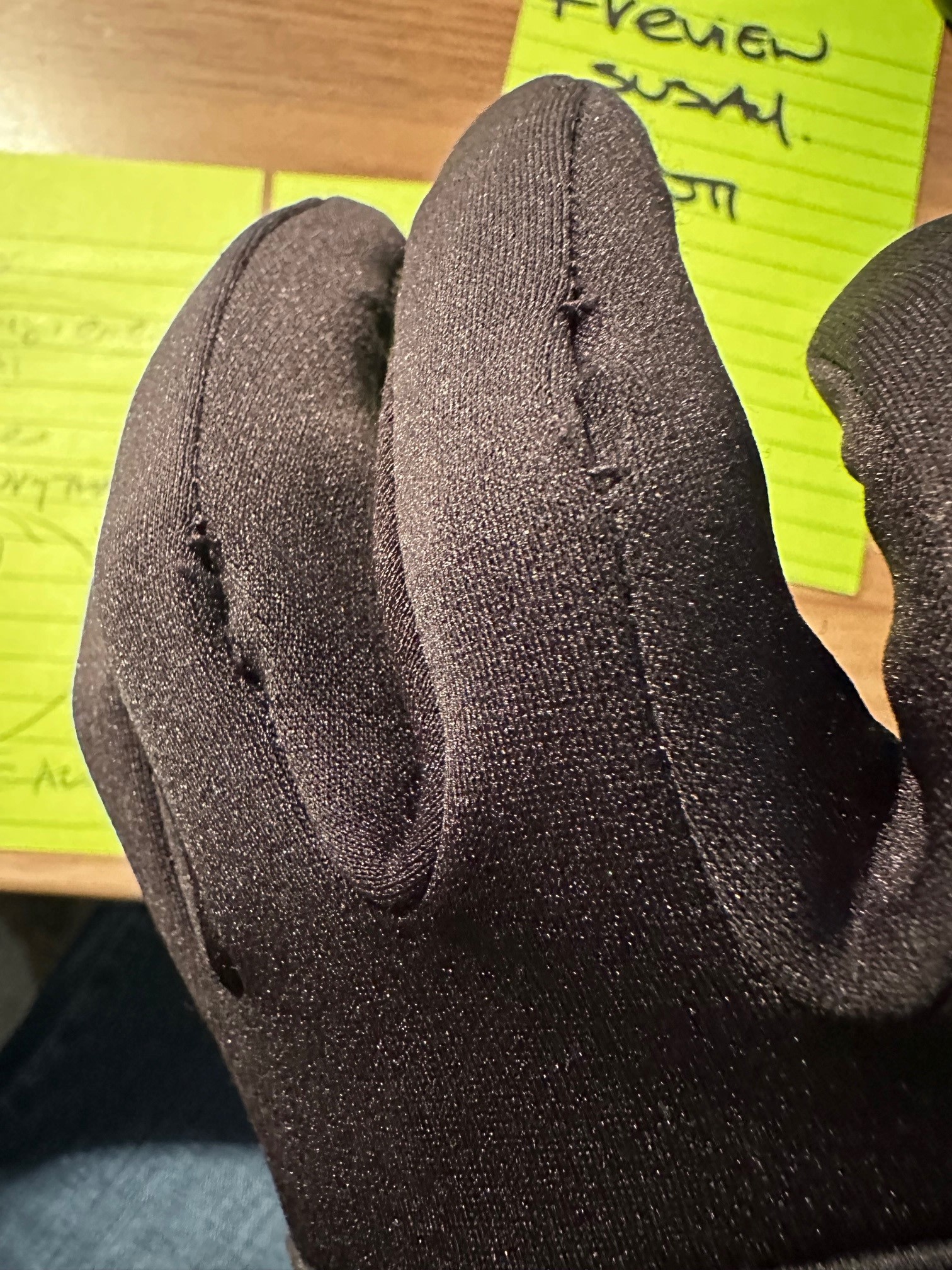 Indication of the holes.