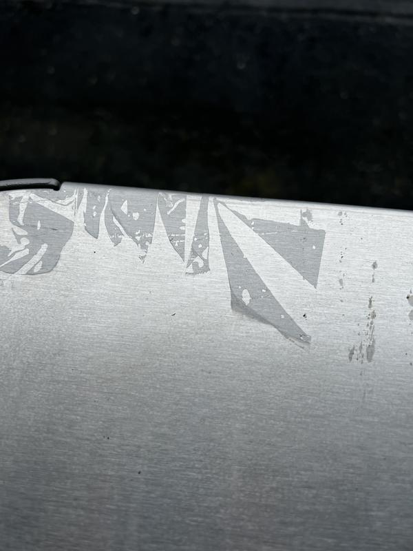 Just one of 4 places tape residue