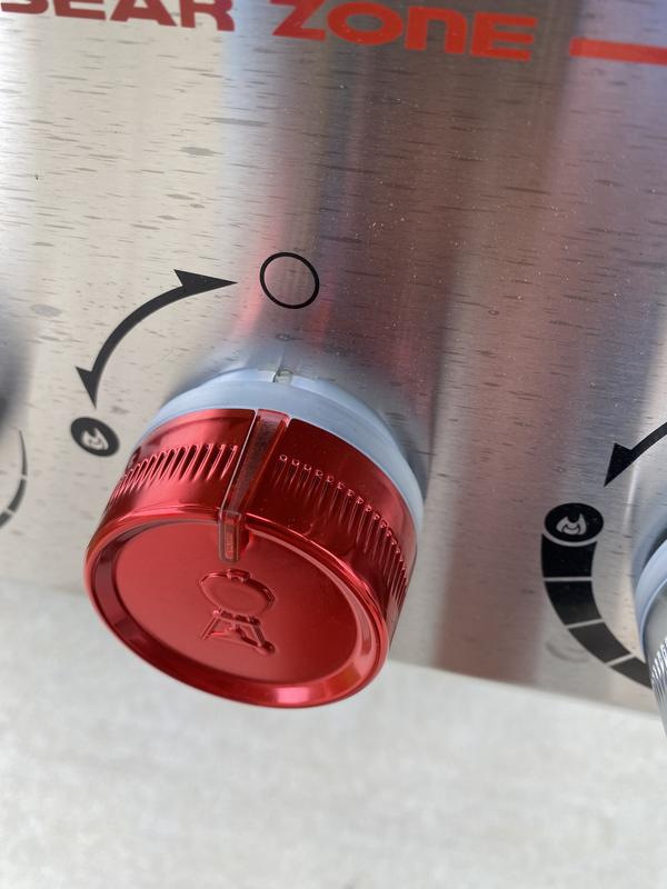 Poor fit of sear know makes it tough to turn on.