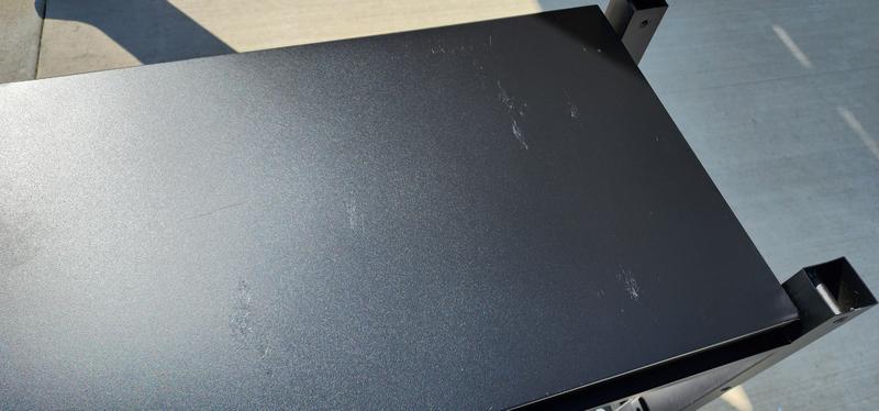 Scratched middle shelf