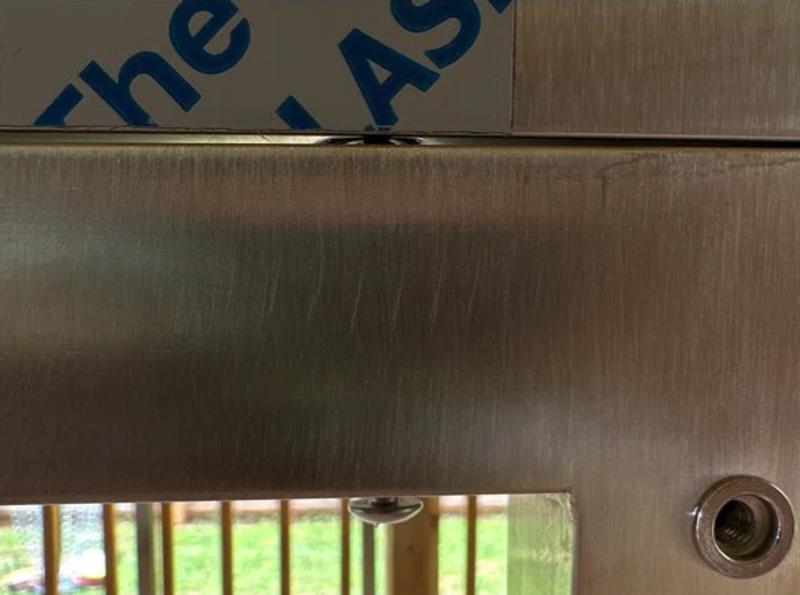 Can't use the included hardware to attach the table because the frame dimensions are slightly off due to a sloppy weld.